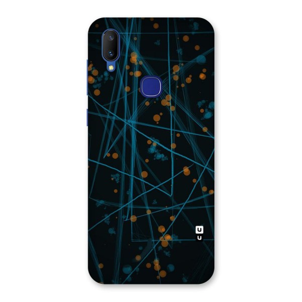 Blue Lines Gold Dots Back Case for Vivo V11