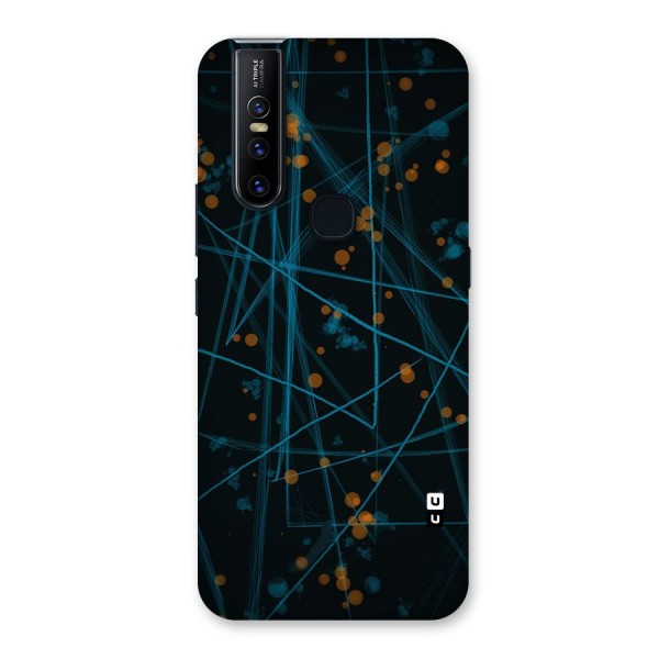 Blue Lines Gold Dots Back Case for Vivo V15