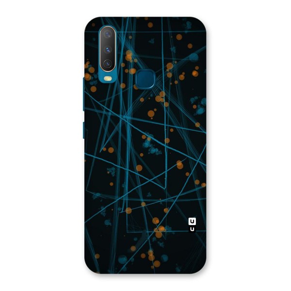 Blue Lines Gold Dots Back Case for Vivo Y15