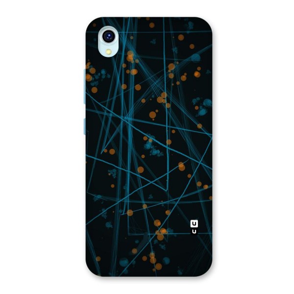 Blue Lines Gold Dots Back Case for Vivo Y1s