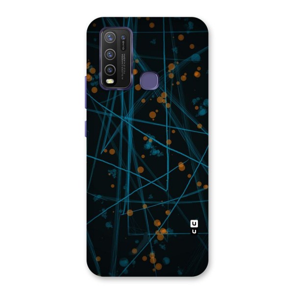 Blue Lines Gold Dots Back Case for Vivo Y30