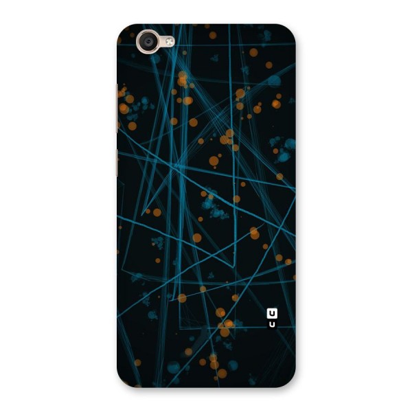 Blue Lines Gold Dots Back Case for Vivo Y55s