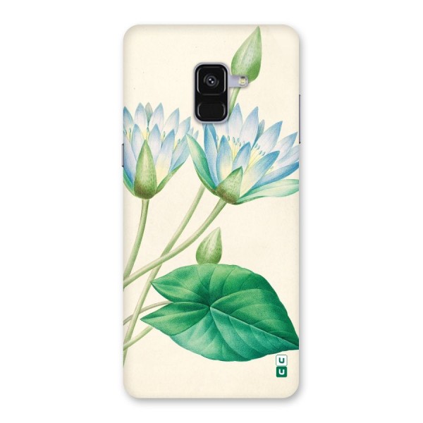 Blue Lotus Back Case for Galaxy A8 Plus