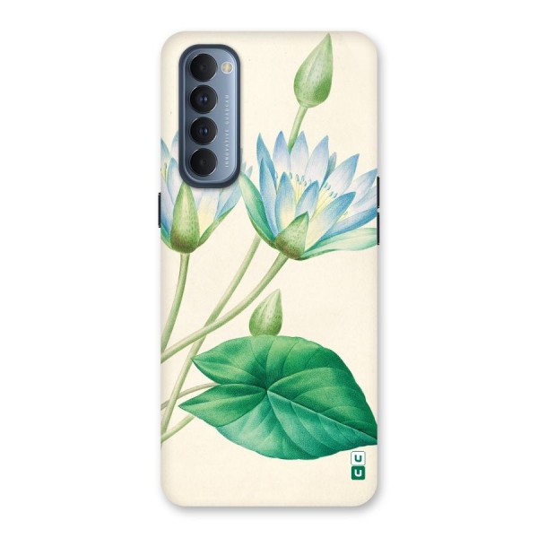 Blue Lotus Back Case for Reno4 Pro