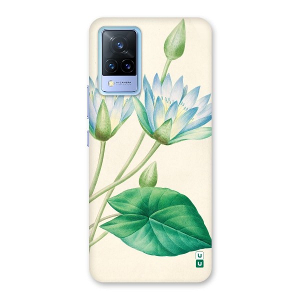 Blue Lotus Back Case for Vivo V21 5G