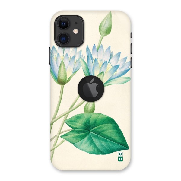 Blue Lotus Back Case for iPhone 11 Logo Cut