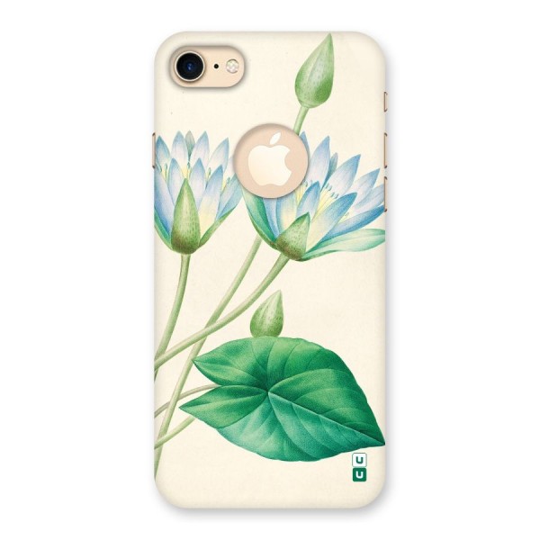 Blue Lotus Back Case for iPhone 8 Logo Cut