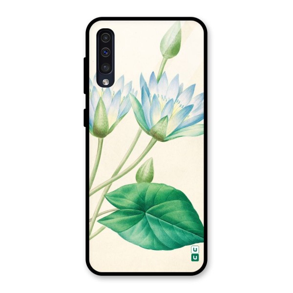 Blue Lotus Glass Back Case for Galaxy A50s