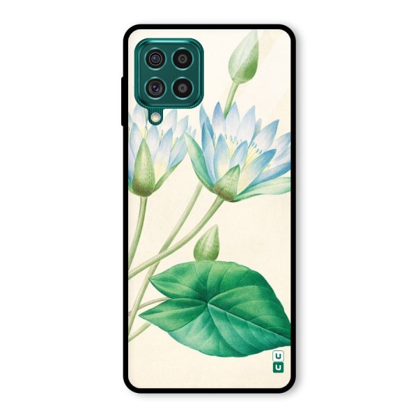 Blue Lotus Glass Back Case for Galaxy F62