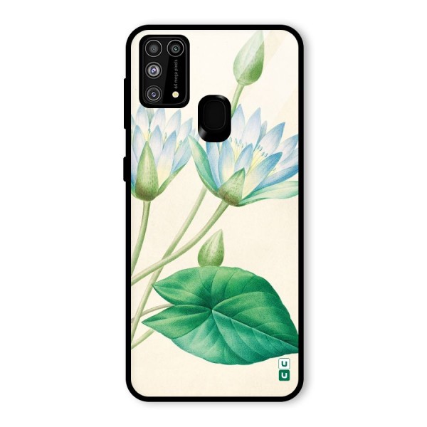 Blue Lotus Glass Back Case for Galaxy M31