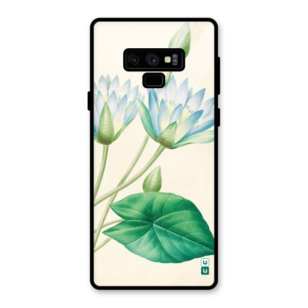 Blue Lotus Glass Back Case for Galaxy Note 9