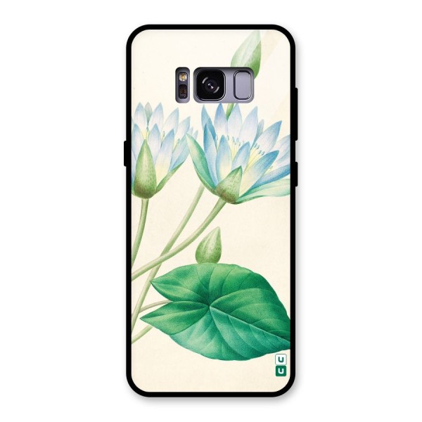 Blue Lotus Glass Back Case for Galaxy S8