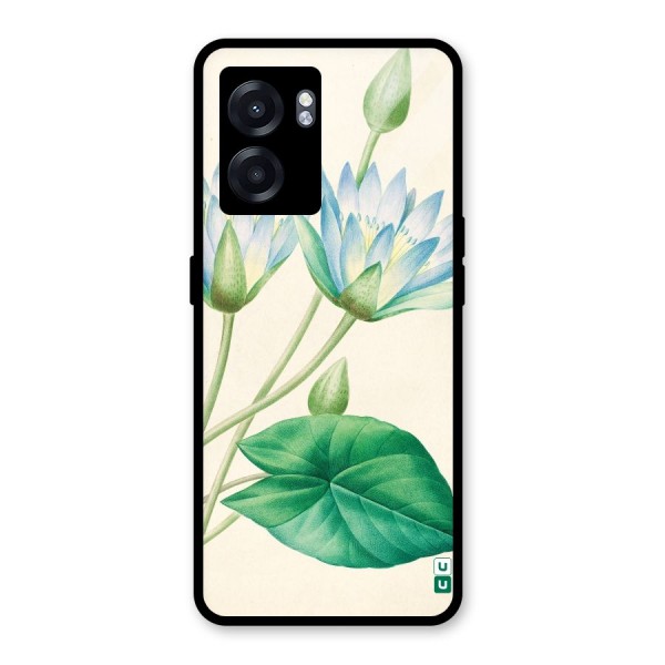 Blue Lotus Glass Back Case for Oppo K10 (5G)