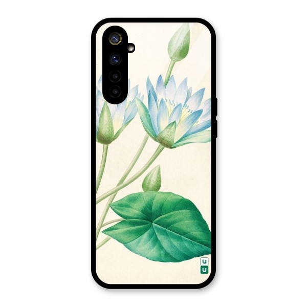 Blue Lotus Glass Back Case for Realme 6