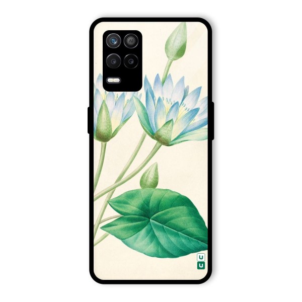 Blue Lotus Glass Back Case for Realme 9 5G