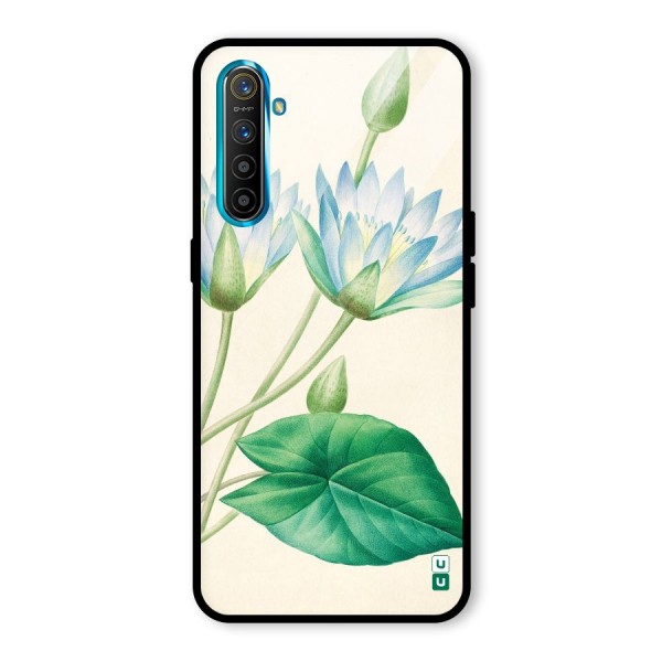 Blue Lotus Glass Back Case for Realme XT