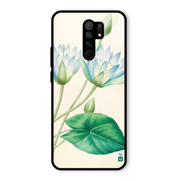 Blue Lotus Glass Back Case for Redmi 9 Prime