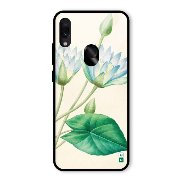 Blue Lotus Glass Back Case for Redmi Note 7