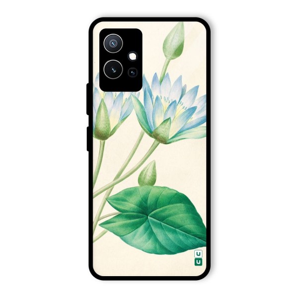 Blue Lotus Glass Back Case for Vivo T1 5G