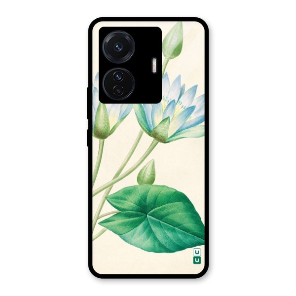 Blue Lotus Glass Back Case for Vivo T1 Pro