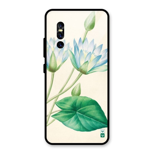 Blue Lotus Glass Back Case for Vivo V15 Pro