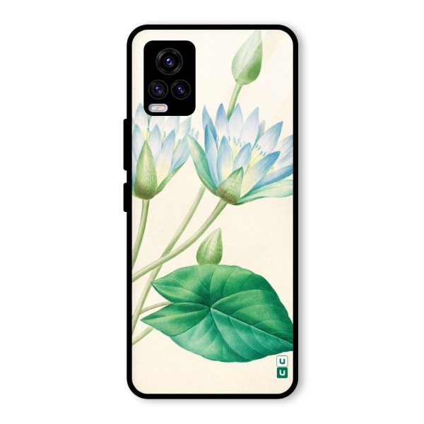 Blue Lotus Glass Back Case for Vivo V20