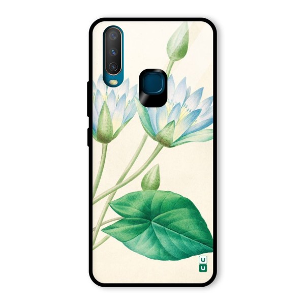 Blue Lotus Glass Back Case for Vivo Y12