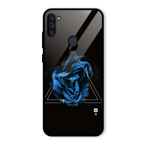 Blue Magic Triangle Glass Back Case for Galaxy M11