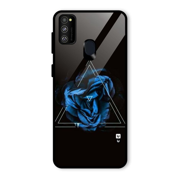 Blue Magic Triangle Glass Back Case for Galaxy M21