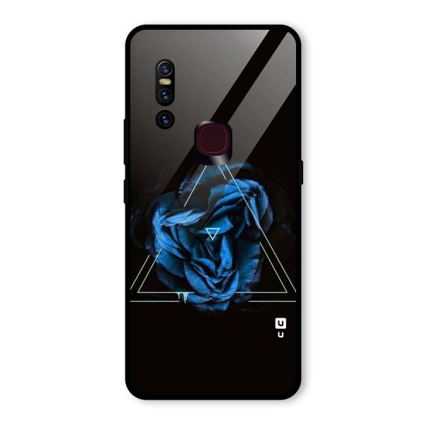 Blue Magic Triangle Glass Back Case for Vivo V15