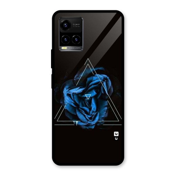 Blue Magic Triangle Glass Back Case for Vivo Y21A