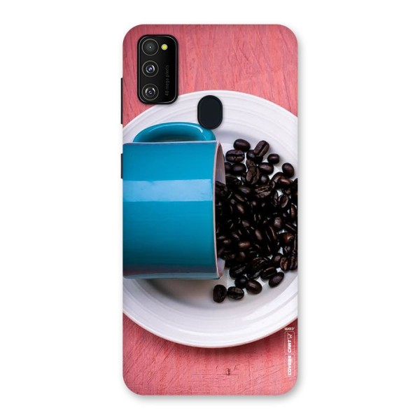 Blue Mug And Beans Back Case for Galaxy M21