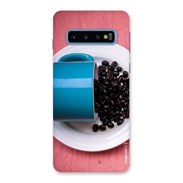 Blue Mug And Beans Back Case for Galaxy S10