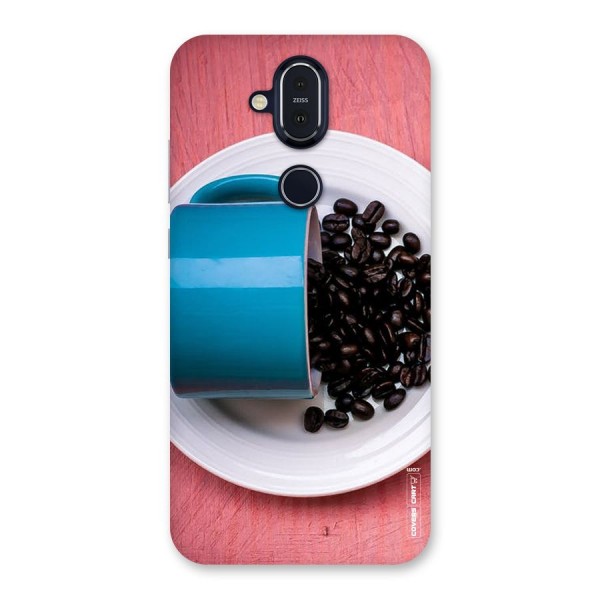 Blue Mug And Beans Back Case for Nokia 8.1