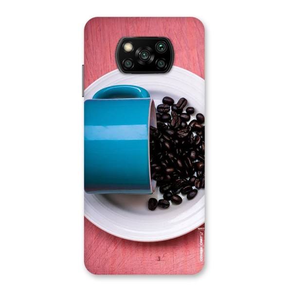 Blue Mug And Beans Back Case for Poco X3