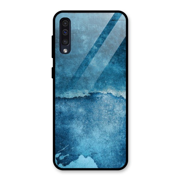 Blue Paint Wall Glass Back Case for Galaxy A50