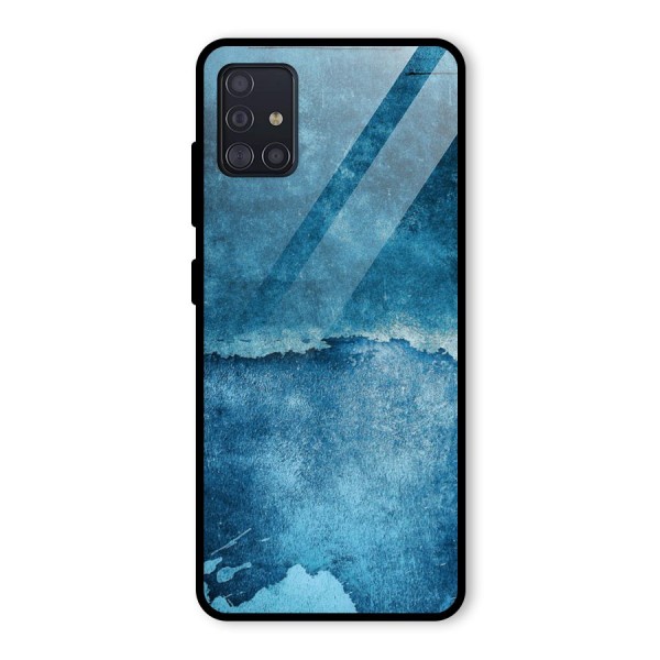 Blue Paint Wall Glass Back Case for Galaxy A51