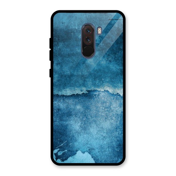 Blue Paint Wall Glass Back Case for Poco F1