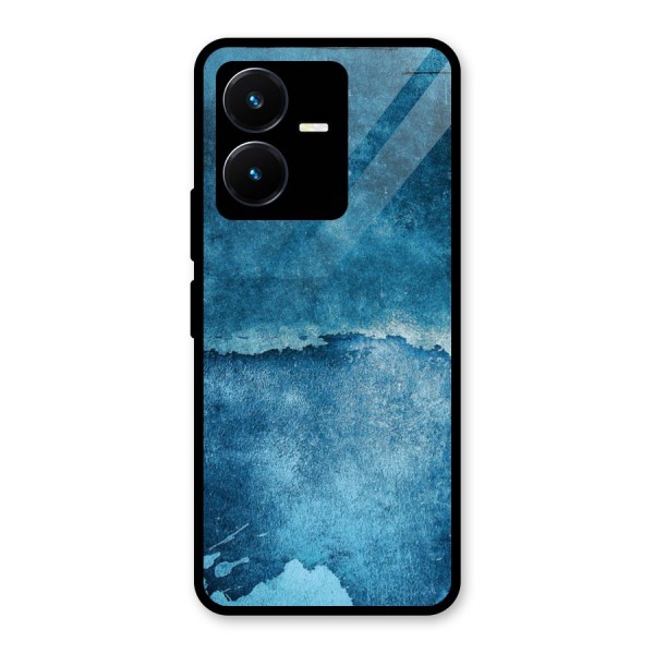 Blue Paint Wall Glass Back Case for Vivo Y22