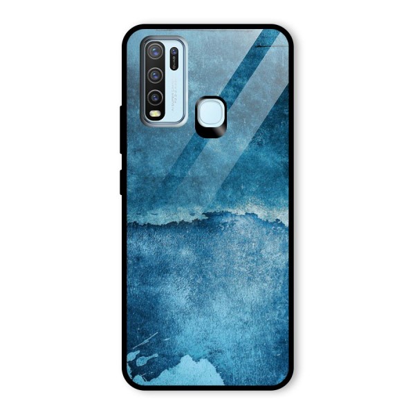 Blue Paint Wall Glass Back Case for Vivo Y30