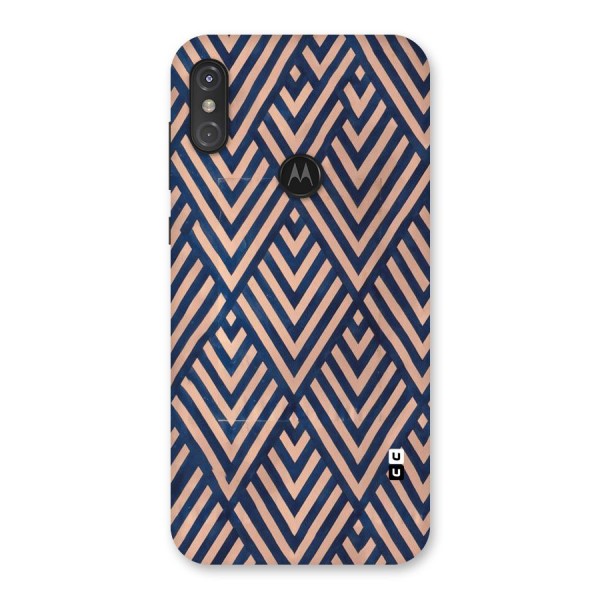 Blue Peach Back Case for Motorola One Power