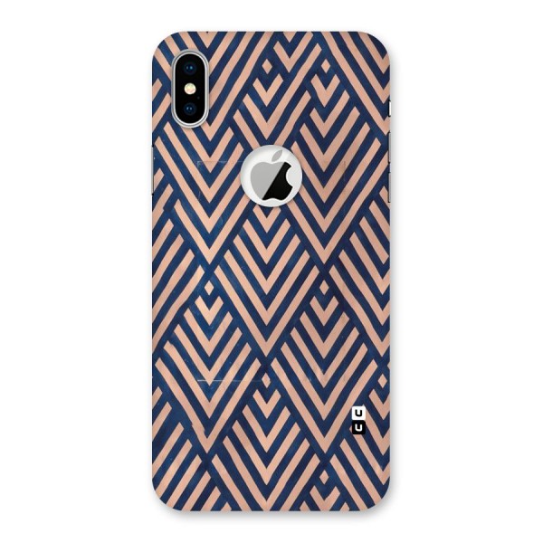 Blue Peach Back Case for iPhone XS Logo Cut