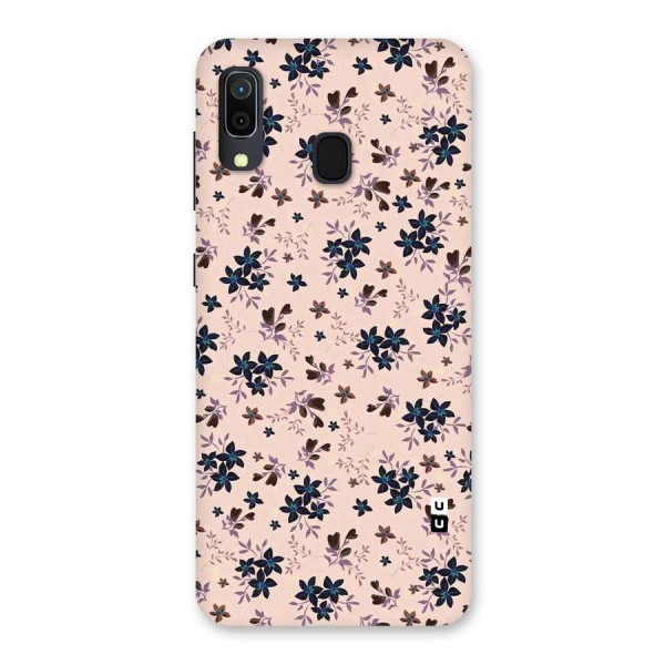 Blue Peach Floral Back Case for Galaxy A20