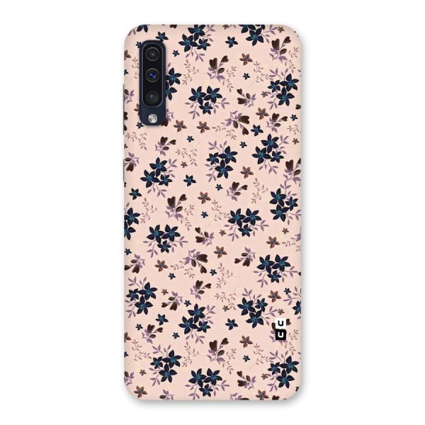 Blue Peach Floral Back Case for Galaxy A50