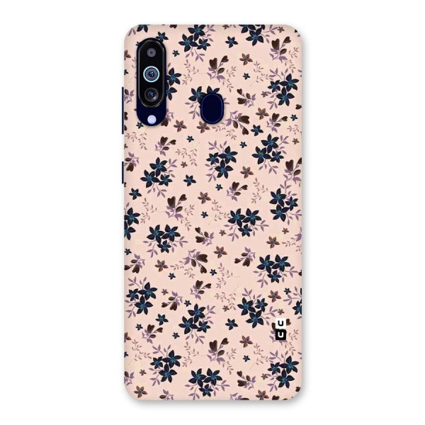 Blue Peach Floral Back Case for Galaxy A60