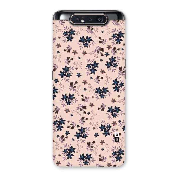 Blue Peach Floral Back Case for Galaxy A80