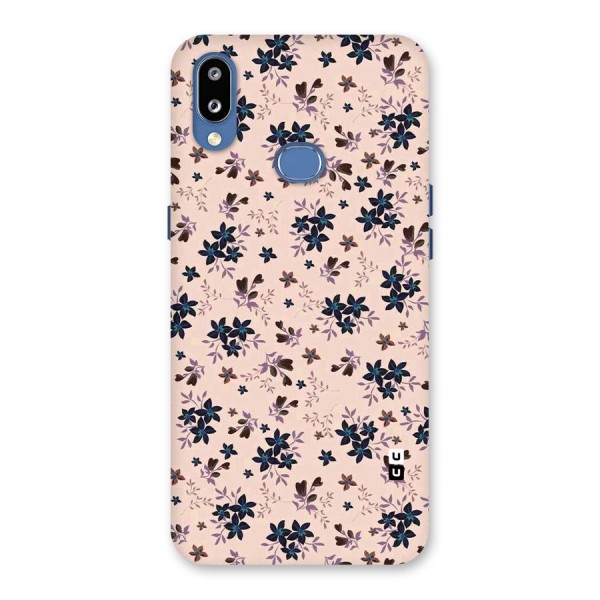 Blue Peach Floral Back Case for Galaxy M01s