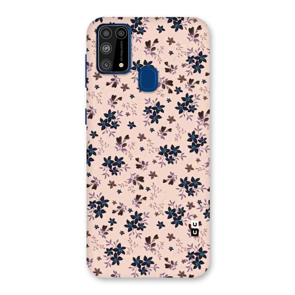 Blue Peach Floral Back Case for Galaxy M31