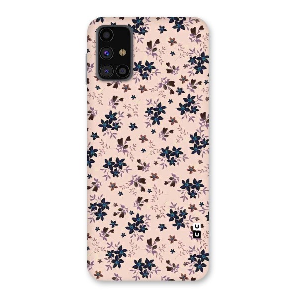 Blue Peach Floral Back Case for Galaxy M31s