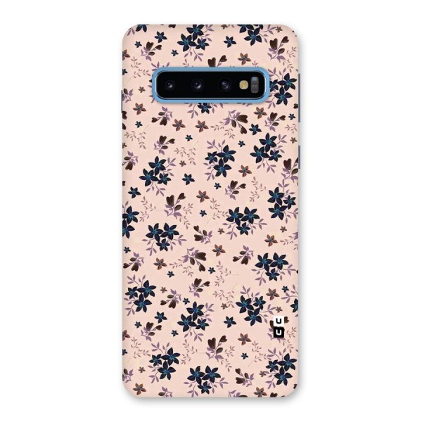 Blue Peach Floral Back Case for Galaxy S10